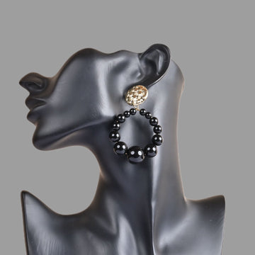 Round beaded earrings